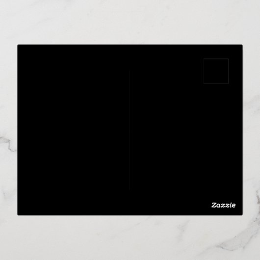 タロットエレガント黒の金ゴールド非写真の日付を保存 箔招待状ポストカード (裏面)
