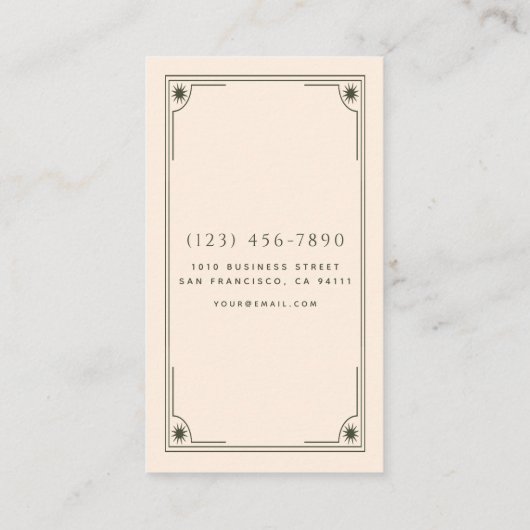 タロットオリーブヴィンテージ公証人 名刺 (裏面)