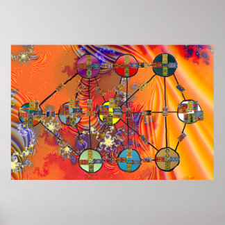 タロットカバラーオブWGグレー ポスター