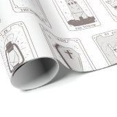 タロットカードの機知に富んだギフトラップラッピング紙 ラッピングペーパー (ロールコーナー)