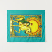 タロットカードイラストレーションザサン タペストリー (正面(横))