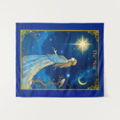 タロットカードイラストレーションザスター タペストリー (正面(横))