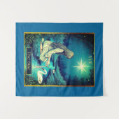 タロットカードイラストレーションザスター タペストリー (正面(横))