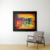 タロットカードイラストレーションザタワー タペストリー (インサイチュ(横))