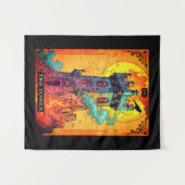 タロットカードイラストレーションザタワー タペストリー (正面(横))