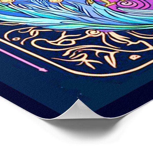 タロットカードイラストレーションザマジシャン ポスター (角)