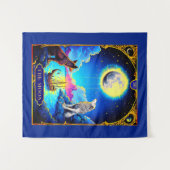 タロットカードイラストレーションザムーン タペストリー (正面(横))