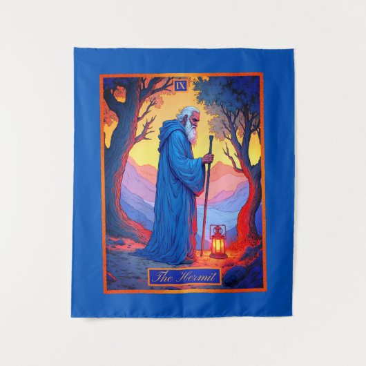 タロットカードイラストレーションザ仙人 タペストリー (正面)