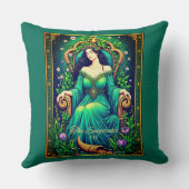 タロットカードイラストレーション皇后 クッション (裏面)