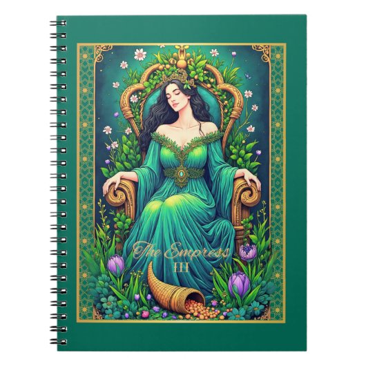 タロットカードイラストレーション皇后 ノートブック (正面)