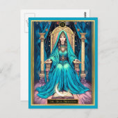 タロットカードイラストレーション、高い女司祭 ポストカード (正面/裏面)