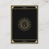 タロットカードエレガントなウェディング披露宴ヴィンテージサン エンクロージャーカード (裏面)