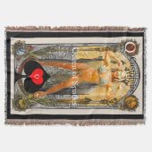 タロットカードクイーンスペードサンダー_コーブ スローブランケット (正面)