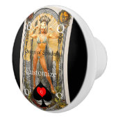 タロットカードクイーンスペードサンダー_コーブ セラミックノブ (右)