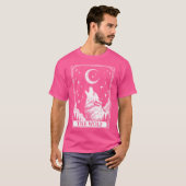 タロットカードクレセントムーンウルフ動物愛好家 Tシャツ (正面フル)