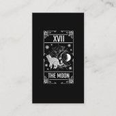 タロットカードクレセントムーンオカルトキャットゴシック魔女 名刺 (正面)