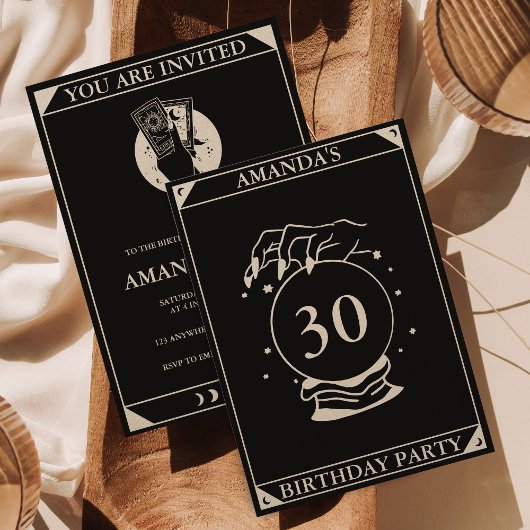 タロットカードシアルエイジ誕生日招待状 招待状