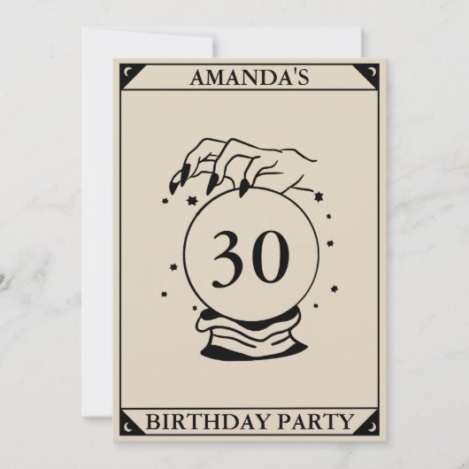 タロットカードシアルエニー誕生日招待状 招待状 (正面)