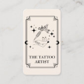 タロットカードタトゥーアーティストシアルビジネスカード 名刺 (正面)