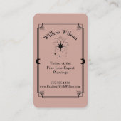 タロットカードタトゥーアーティストシアルビジネスカード 名刺 (裏面)