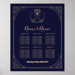 タロットカードテーブル6シーティングプラ結婚ンズスタームーン ポスター