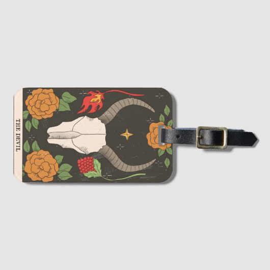 タロットカードデビルオリーモダンア専攻のルカナ ラゲッジタグ (正面横)