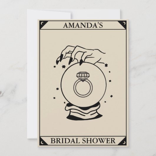 タロットカードブライダルシャワー天神秘〔占星術の〕十二宮図 招待状 (正面)