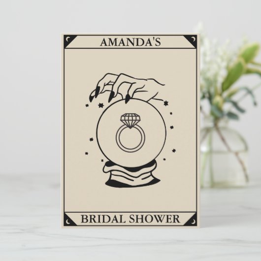 タロットカードブライダルシャワー天神秘〔占星術の〕十二宮図 招待状 (スタンド正面)