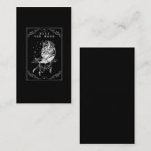 タロットカードムーン&キャットクレセントイラストレーション 名刺 (正面/裏面)