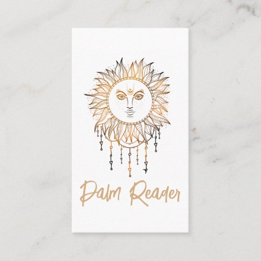タロットカードリーダーサイキック読パーム 名刺 (正面)
