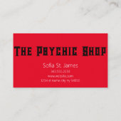 タロットカードリーダーサイキック読パーム 名刺 (裏面)