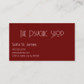 タロットカードリーダーサイキック読パーム 名刺 (裏面)