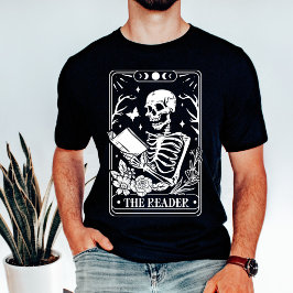 タロットカードリーダー骸骨 Tシャツ