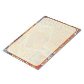 タロットカードレトロオレンジ縁ど線文房具 ノートパッド (アングル)