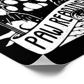 タロットカード三日月と猫の足読の ポスター (角)