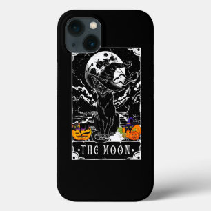 タロットカード三日月と黒猫ウィッチハットH iPhone 13ケース