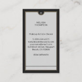 タロットカード化粧ヘアドレッサモノグラム金ゴールドブラック 名刺 (裏面)