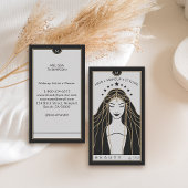 タロットカード化粧ヘアドレッサモノグラム金ゴールドブラック 名刺