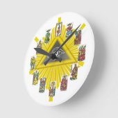 タロットカード占い師時計 ラウンド壁時計 (傾斜)