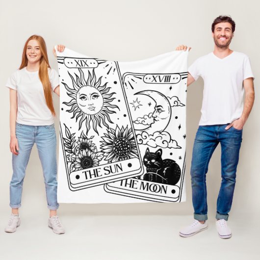 タロットカード太陽と月 フリースブランケット (インサイチュ)