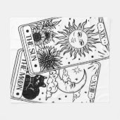 タロットカード太陽と月 フリースブランケット (正面(横))