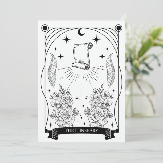 タロットカード独身最後の夜の行程 招待状 (スタンド正面)