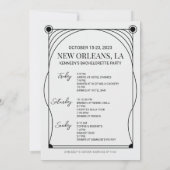 タロットカード独身最後の夜の行程 招待状 (裏面)