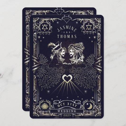 タロットカード結婚式招待状 招待状 (正面/裏面)
