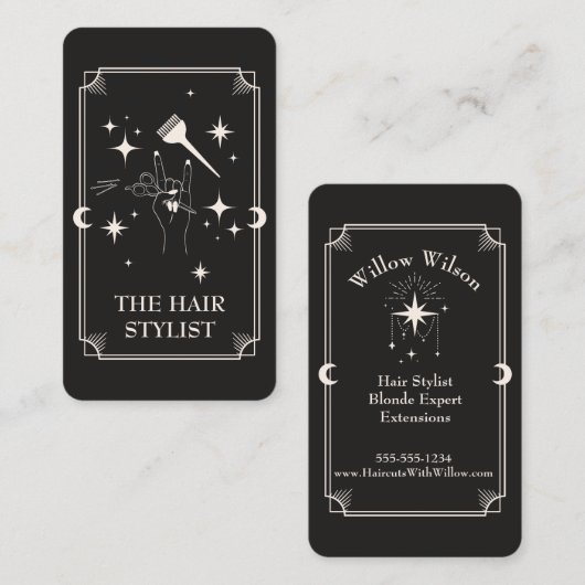 タロットカード美容師天測名刺 名刺 (正面/裏面)