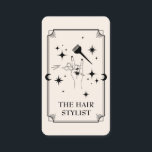 タロットカード美容師天測名刺 名刺<br><div class="desc">タロットカード美容師美容師名刺！黒いミニマル文字と詳細は、ボヘミアと天月と星のタロットカードテーマに追加。文字は完全にカスタマイズ可能感じで、「パーソナライズ」ボタンを使用して独自の詳細で自由に編集できる。このコレク忘れションの一致するアイテムをチェックしない！美容師、化粧品、サロン、または気の利いたタロットテーマを持つビジネスに最適！</div>