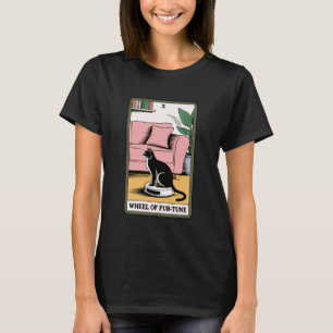 タロットカード運命の猫ロボット掃除機 クリーン Tシャツ