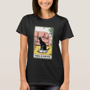 タロットカード運命の猫ロボット掃除機 クリーン Tシャツ