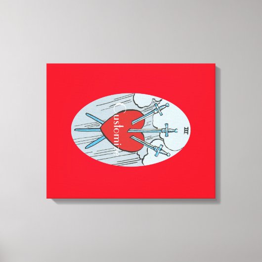 タロットカード3剣サンダー_コーブ キャンバスプリント (正面)