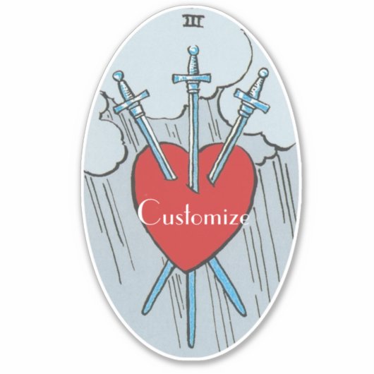 タロットカード3剣サンダー_コーブ シール (正面)